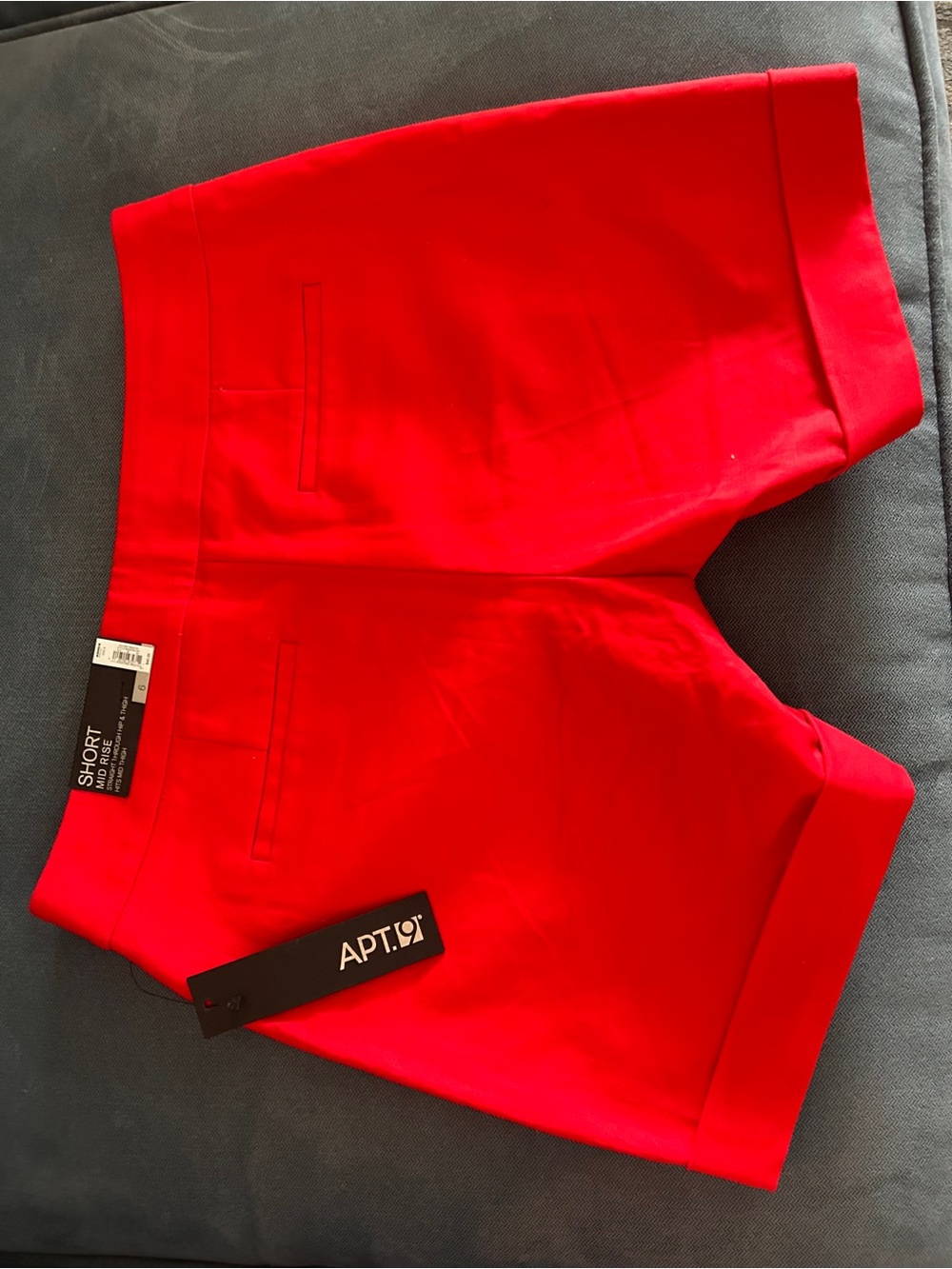Women's Red Tailored Shorts
